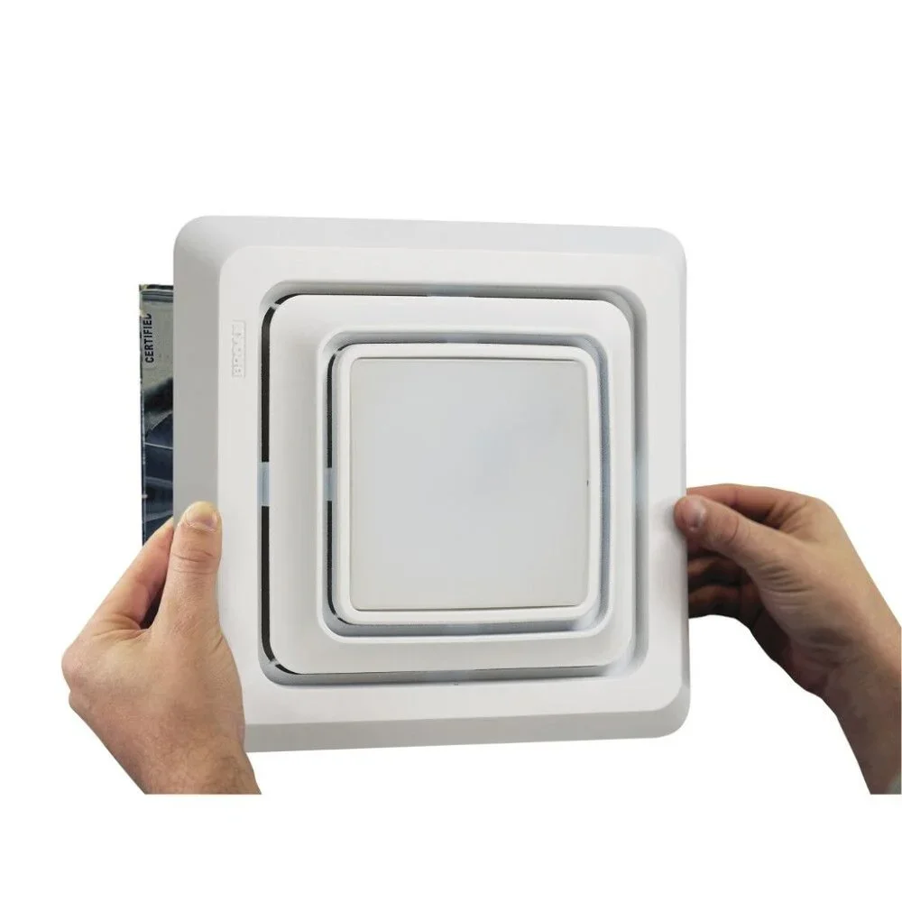 Broan Nutone FG600 Bathroom Exhaust Fan Grille Cover with LED Light in White
